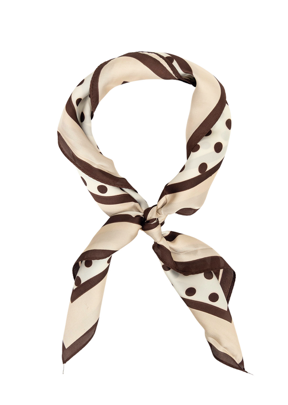 21Jewelz Sjaaltje met bolletjes print - ecru