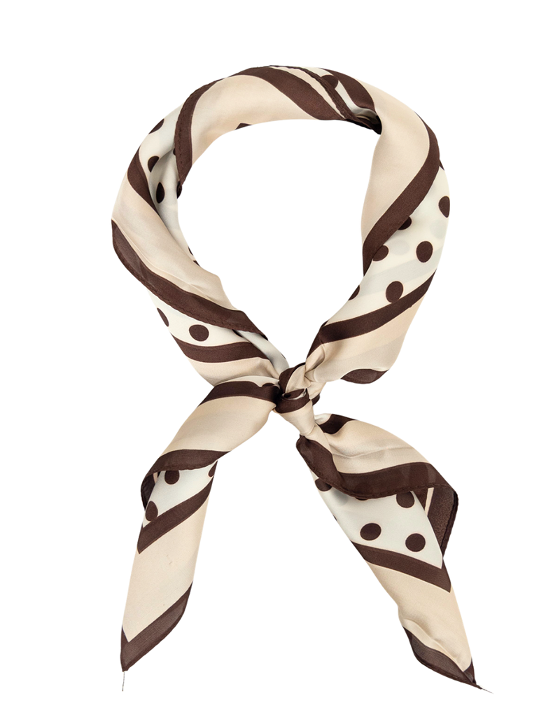 21Jewelz Sjaaltje met bolletjes print - ecru