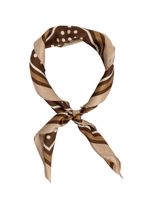 21Jewelz Sjaaltje met bolletjes print - bruin
