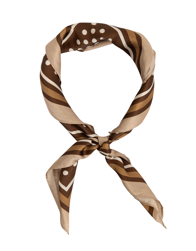 21Jewelz Sjaaltje met bolletjes print - bruin