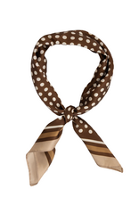 21Jewelz Sjaaltje met bolletjes print - bruin