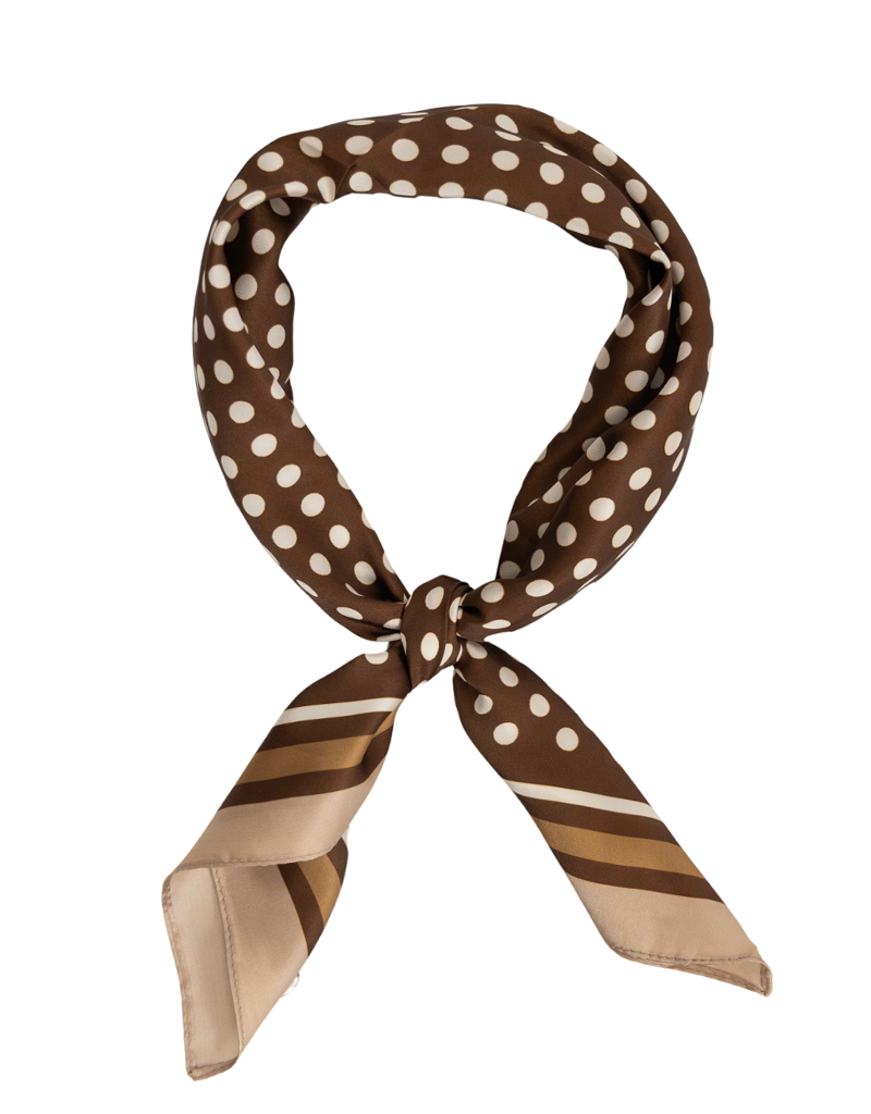 21Jewelz Sjaaltje met bolletjes print - bruin