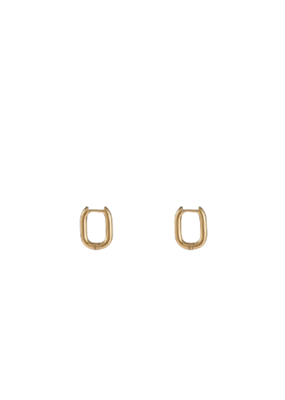 Go Dutch Label D&E - Kleine oorringen 16mm - goud
