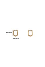 Go Dutch Label D&E - Kleine oorringen 16mm - goud