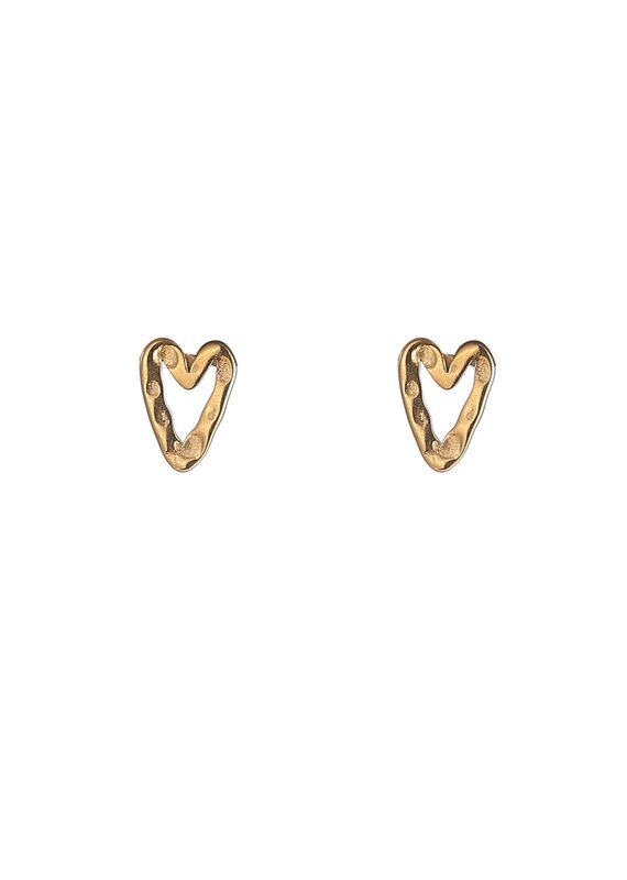 Go Dutch Label D&E - Small hammered heart - goud