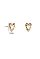 Go Dutch Label D&E - Small hammered heart - goud