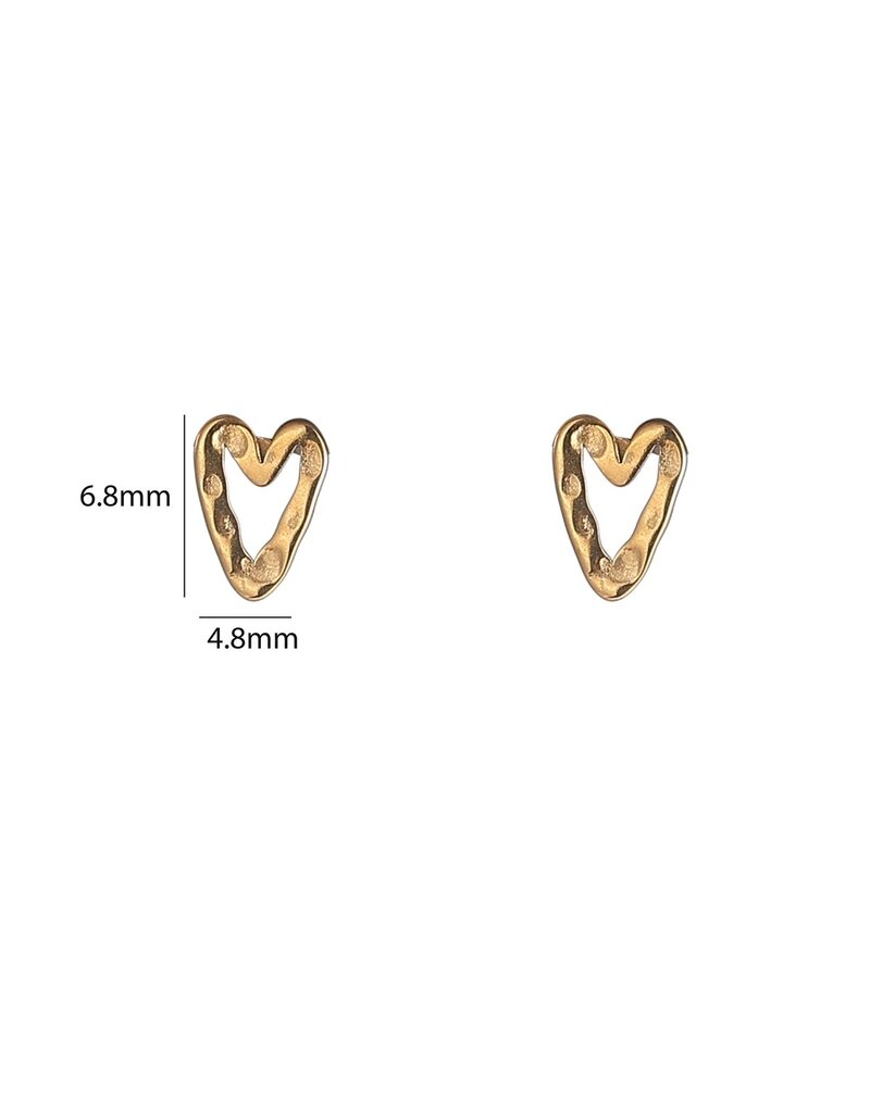 Go Dutch Label D&E - Small hammered heart - goud