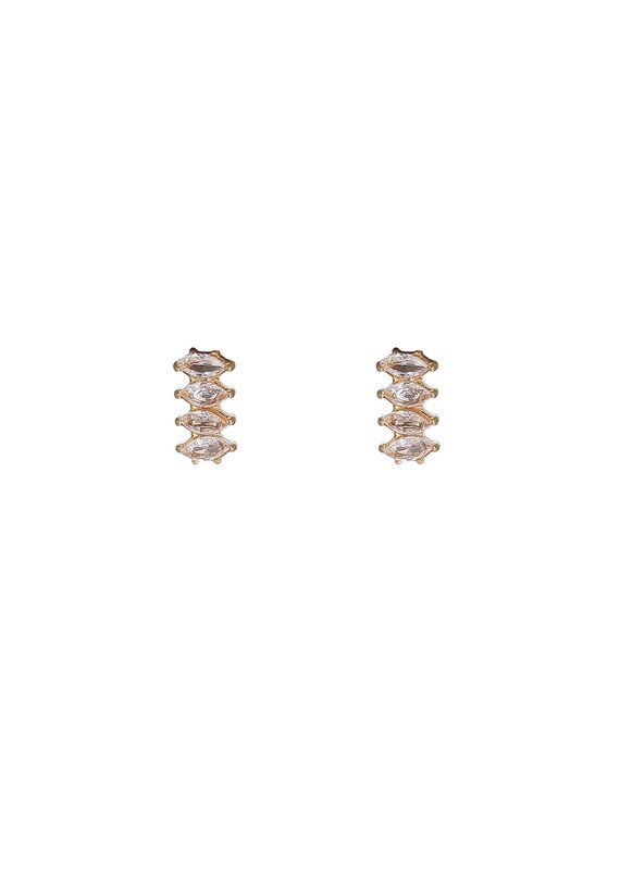 Go Dutch Label D&E - Long sparkle stud - goud