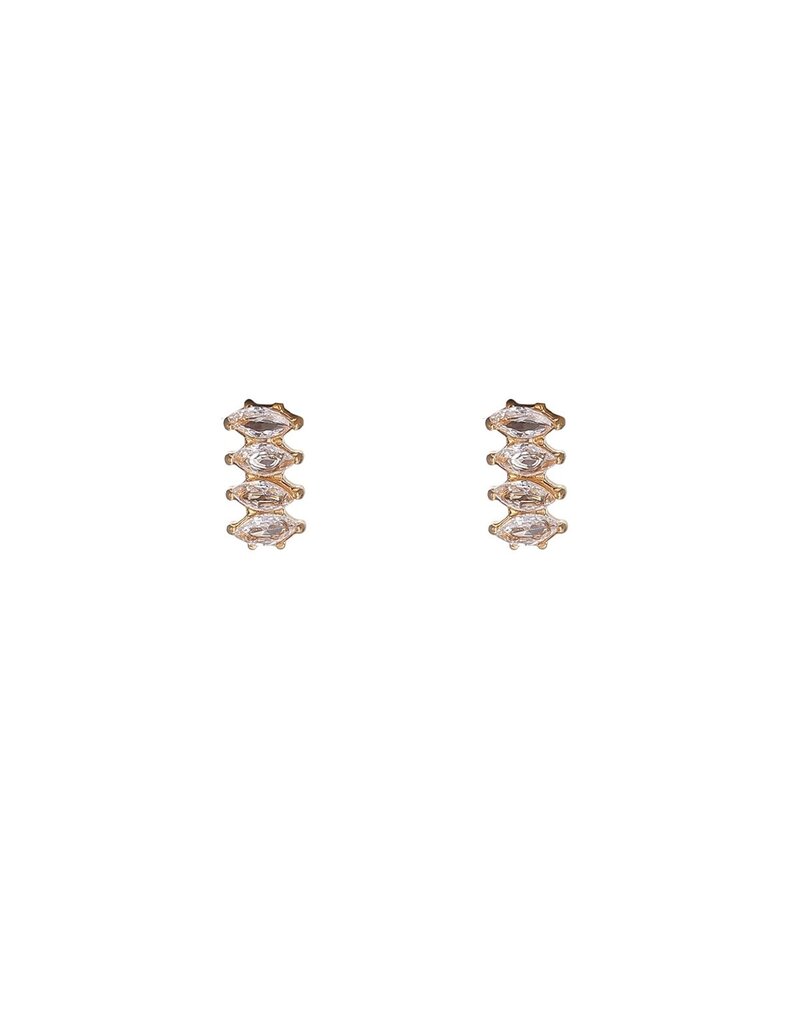 Go Dutch Label D&E - Long sparkle stud - goud