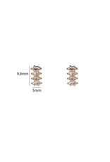 Go Dutch Label D&E - Long sparkle stud - goud
