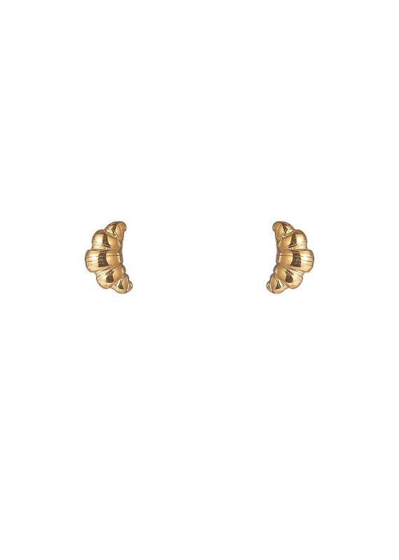 Go Dutch Label D&E - Croissant stud - goud