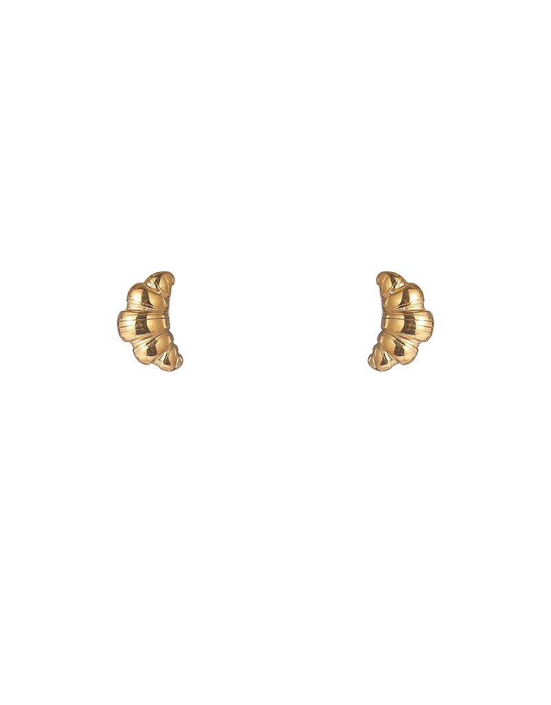 Go Dutch Label D&E - Croissant stud - goud