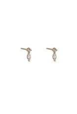 Go Dutch Label D&E - Double sparkle stud - goud