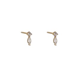 Go Dutch Label D&E - Double sparkle stud - goud