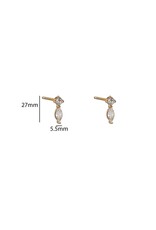 Go Dutch Label D&E - Double sparkle stud - goud