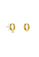 Go Dutch Label D&E - Essential hoop 3mm x 9mm - goud