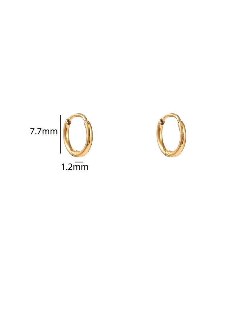Go Dutch Label D&E - Small hoop 1.6mm x 6 mm - goud