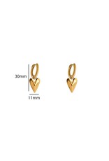 Go Dutch Label D&E - Origami heart hoop - goud