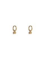 Go Dutch Label D&E - Small stone + ball hoop - goud