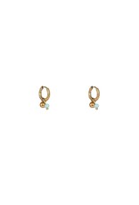 Go Dutch Label D&E - Small stone + ball hoop - goud/blauw