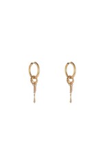 Go Dutch Label D&E - Stones + big hoop - taupe