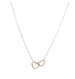 Go Dutch Label D&E - Double Heart ketting - goud