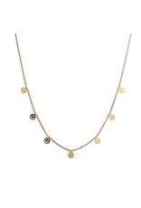 Go Dutch Label D&E - Small smileys necklace - goud