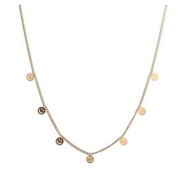 Go Dutch Label D&E - Small smileys necklace - goud