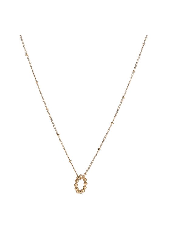 Go Dutch Label D&E - crown rounds necklace - goud