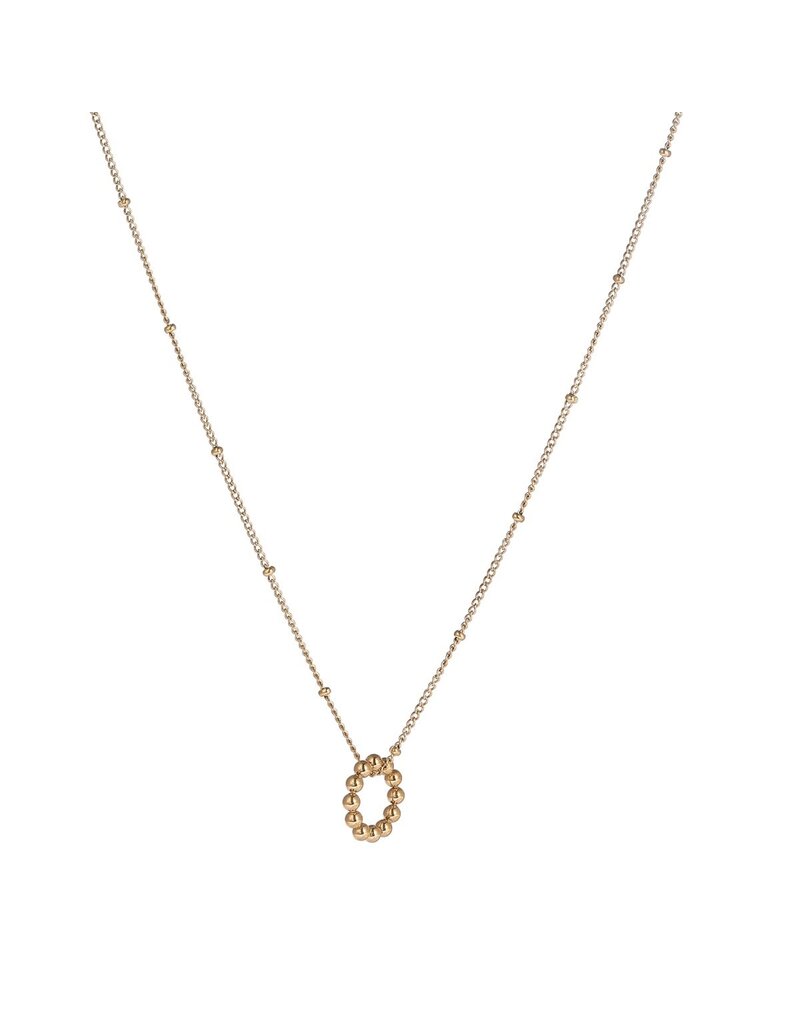 Go Dutch Label D&E - crown rounds necklace - goud