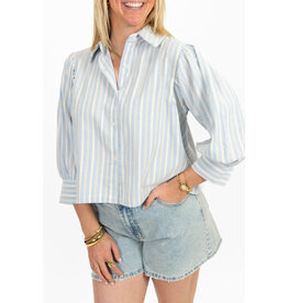 21Jewelz Blouse met meerkleurige streepjes - blauw