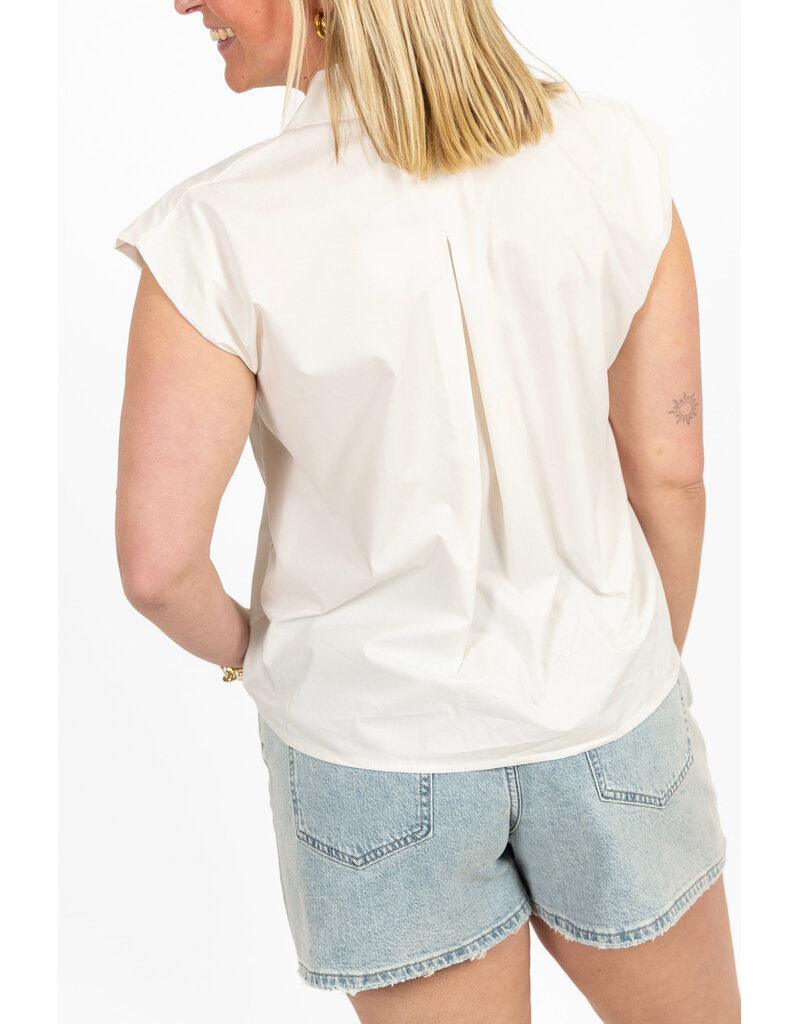 21Jewelz Basic mouwloos blousje - ecru