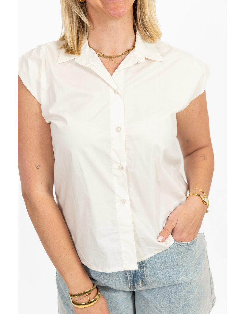 21Jewelz Basic mouwloos blousje - ecru