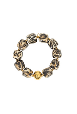 21Jewelz Statement armband met gouden details en kraal - panterprint