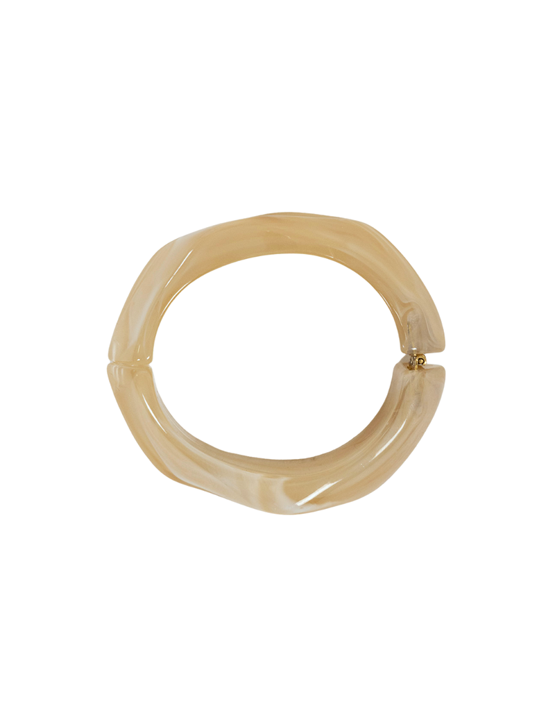 21Jewelz Statement bangle in organische vorm - beige