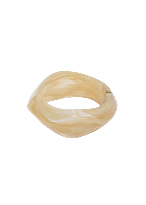 21Jewelz Statement bangle in organische vorm - beige
