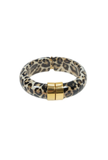 21Jewelz Statement bangle met gouden detail - panterprint