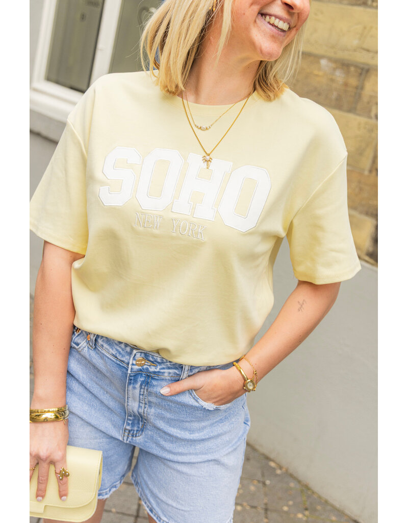 21Jewelz T-shirt "SOHO New York" - geel