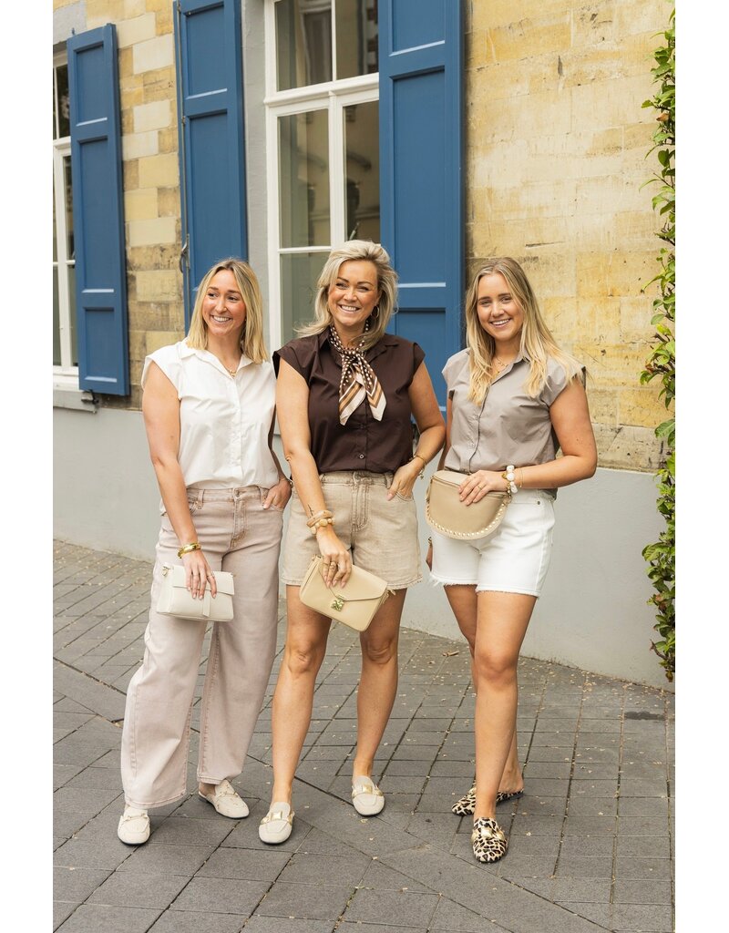 21Jewelz Basic mouwloos blousje - taupe