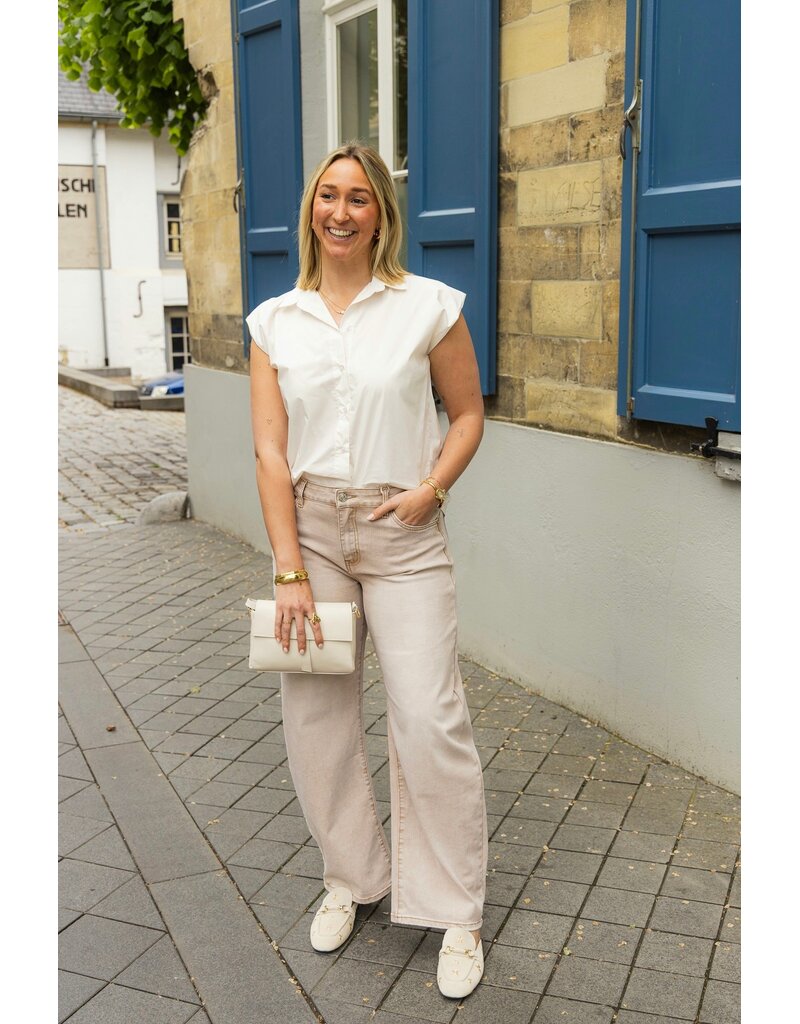 21Jewelz Basic mouwloos blousje - ecru