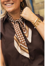 21Jewelz Sjaaltje met bolletjes print - bruin