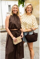 21Jewelz Cropped shirt met stippen - geel