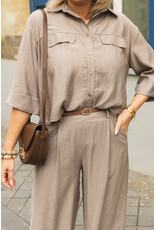 21Jewelz Pantalon met ceintuurtje - taupe