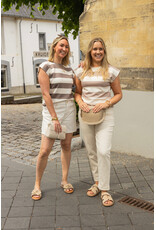 21Jewelz Top gestreept - taupe/wit