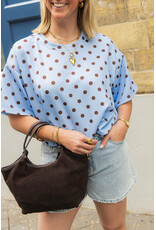 21Jewelz Cropped shirt met stippen - blauw