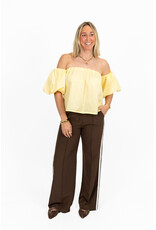 21Jewelz Off shoulder pofmouw blouse - geel