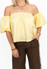 21Jewelz Off shoulder pofmouw blouse - geel
