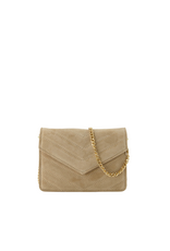 21Jewelz Tasje met gestikt patroon - suede beige