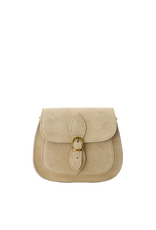 21Jewelz Halfronde suede tas met gesp - suede beige