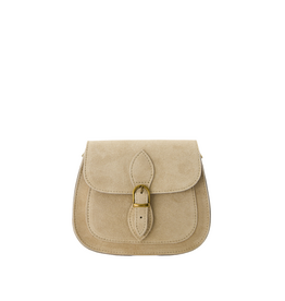 21Jewelz Halfronde suede tas met gesp - suede beige